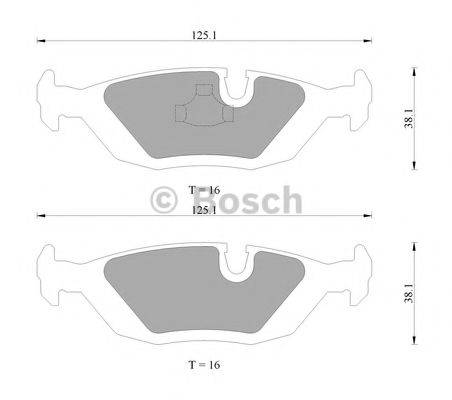 BOSCH 0986AB4424 Комплект тормозных колодок, дисковый тормоз