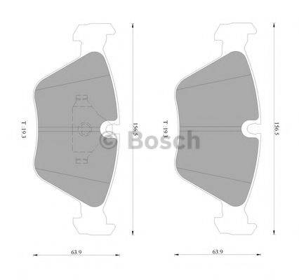 BOSCH 0986AB4429 Комплект тормозных колодок, дисковый тормоз