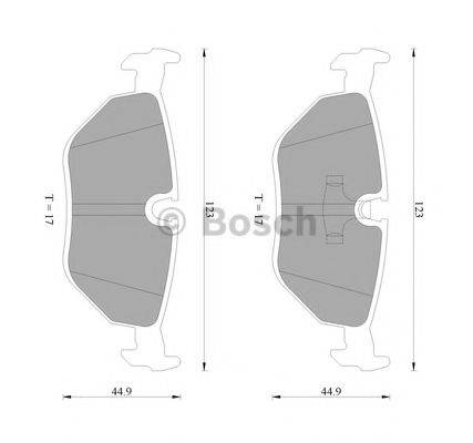 BOSCH 0986AB4430 Комплект тормозных колодок, дисковый тормоз