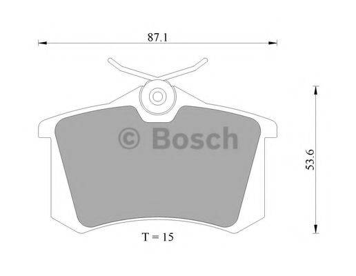 BOSCH 0986AB4436 Комплект тормозных колодок, дисковый тормоз