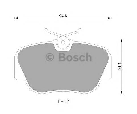 BOSCH 0986AB4440 Комплект тормозных колодок, дисковый тормоз