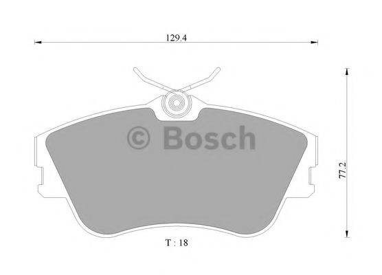 BOSCH 0986AB4462 Комплект тормозных колодок, дисковый тормоз