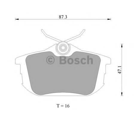 BOSCH 0986AB4466 Комплект тормозных колодок, дисковый тормоз