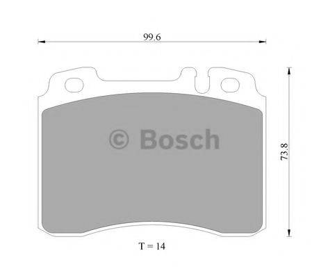 BOSCH 0986AB4469 Комплект тормозных колодок, дисковый тормоз