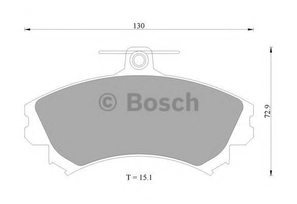 BOSCH 0986AB4551 Комплект тормозных колодок, дисковый тормоз