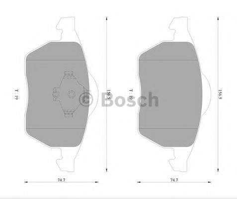 BOSCH 0986AB4552 Комплект тормозных колодок, дисковый тормоз