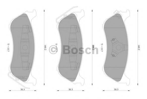 BOSCH 0986AB4558 Комплект тормозных колодок, дисковый тормоз