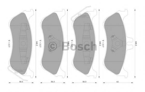 BOSCH 0986AB4562 Комплект тормозных колодок, дисковый тормоз