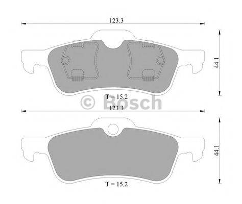 BOSCH 0986AB4573 Комплект тормозных колодок, дисковый тормоз