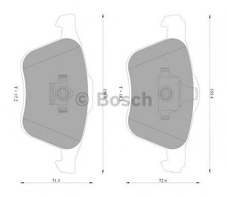 BOSCH 0986AB4577 Комплект тормозных колодок, дисковый тормоз