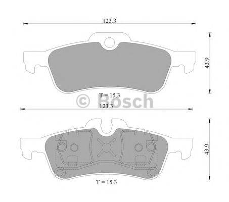 BOSCH 0986AB4581 Комплект тормозных колодок, дисковый тормоз