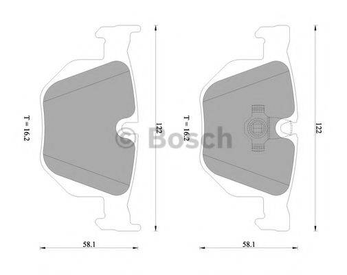 BOSCH 0986AB4582 Комплект тормозных колодок, дисковый тормоз