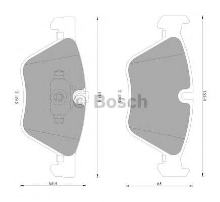 BOSCH 0986AB4585 Комплект тормозных колодок, дисковый тормоз