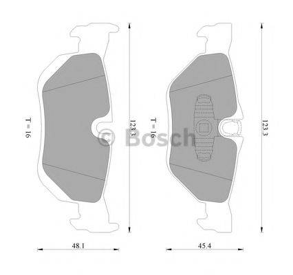 BOSCH 0986AB4586 Комплект тормозных колодок, дисковый тормоз