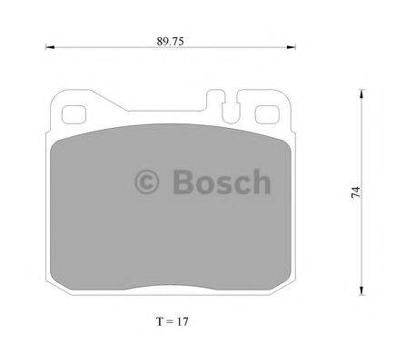 BOSCH 0986AB4687 Комплект тормозных колодок, дисковый тормоз