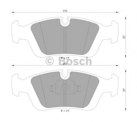 BOSCH 0986AB4727 Комплект тормозных колодок, дисковый тормоз