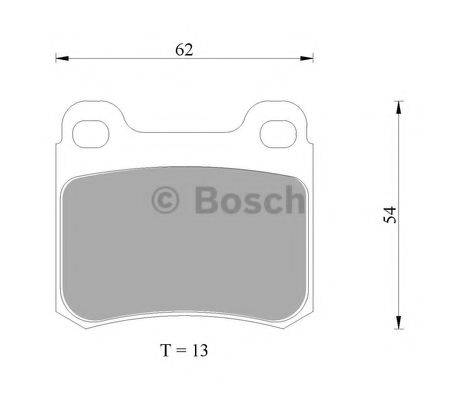 BOSCH 0986AB4975 Комплект тормозных колодок, дисковый тормоз