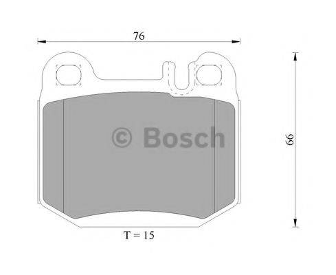 BOSCH 0986AB4981 Комплект тормозных колодок, дисковый тормоз
