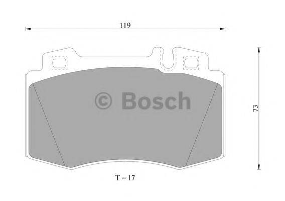 BOSCH 0986AB4987 Комплект тормозных колодок, дисковый тормоз