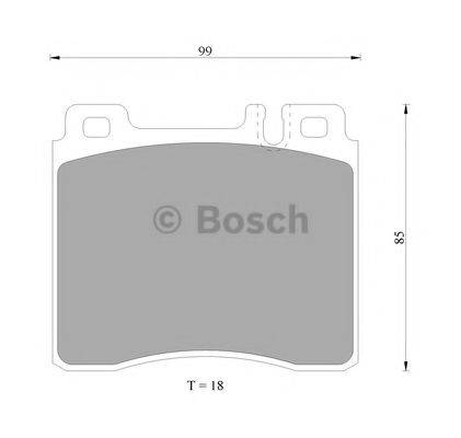 BOSCH 0986AB4997 Комплект тормозных колодок, дисковый тормоз