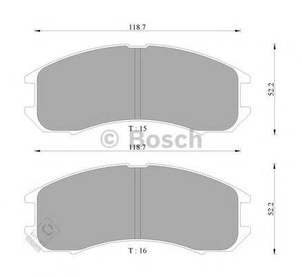 BOSCH 0986AB9024 Комплект тормозных колодок, дисковый тормоз