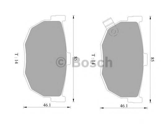 BOSCH 0986AB9037 Комплект тормозных колодок, дисковый тормоз