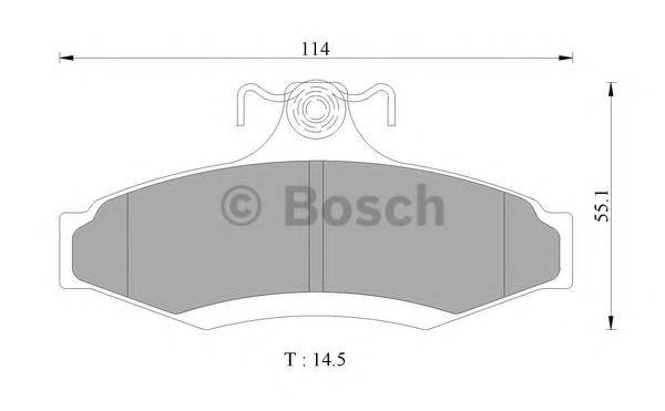 BOSCH 0986AB9047 Комплект тормозных колодок, дисковый тормоз