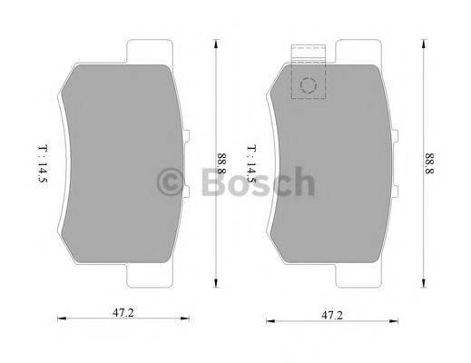 BOSCH 0986AB9062 Комплект тормозных колодок, дисковый тормоз