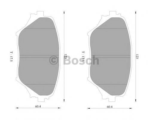 BOSCH 0986AB9089 Комплект тормозных колодок, дисковый тормоз