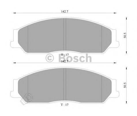 BOSCH 0986AB9094 Комплект тормозных колодок, дисковый тормоз