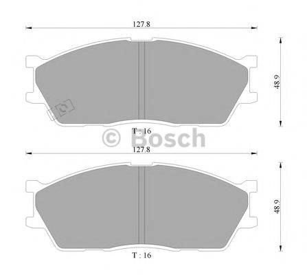 BOSCH 0986AB9105 Комплект тормозных колодок, дисковый тормоз