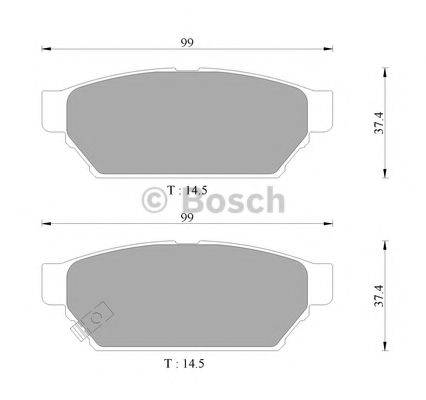 BOSCH 0986AB9118 Комплект тормозных колодок, дисковый тормоз