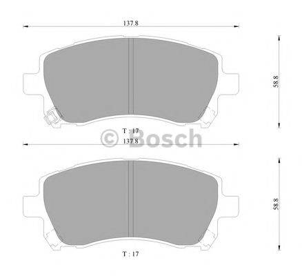 BOSCH 0986AB9134 Комплект тормозных колодок, дисковый тормоз