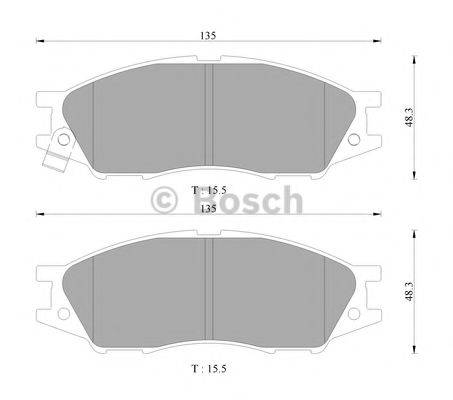 BOSCH 0986AB9138 Комплект тормозных колодок, дисковый тормоз