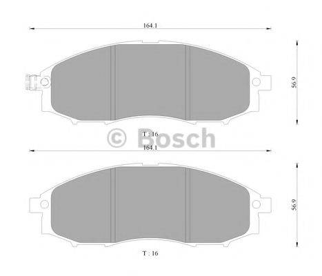 BOSCH 0986AB9167 Комплект тормозных колодок, дисковый тормоз