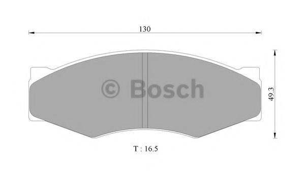 BOSCH 0986AB9168 Комплект тормозных колодок, дисковый тормоз