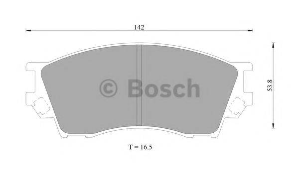 BOSCH 0986AB9198 Комплект тормозных колодок, дисковый тормоз