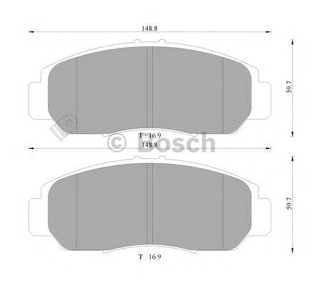 BOSCH 0986AB9230 Комплект тормозных колодок, дисковый тормоз