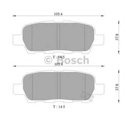 BOSCH 0986AB9283 Комплект тормозных колодок, дисковый тормоз