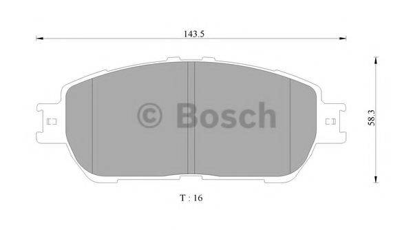 BOSCH 0986AB9341 Комплект тормозных колодок, дисковый тормоз