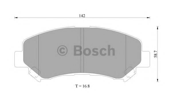 BOSCH 0986AB9368 Комплект тормозных колодок, дисковый тормоз