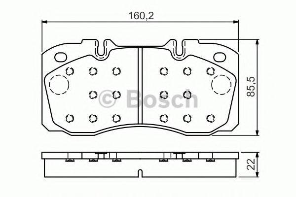 BOSCH 0986TB3167 Комплект тормозных колодок, дисковый тормоз