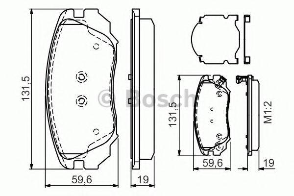 BOSCH 0986TB3168 Комплект тормозных колодок, дисковый тормоз