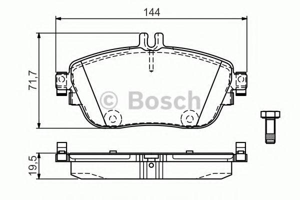 BOSCH 0986TB3170 Комплект тормозных колодок, дисковый тормоз