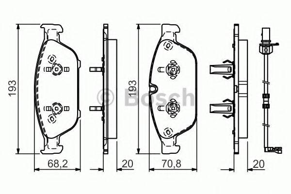 BOSCH 0986TB3178 Комплект тормозных колодок, дисковый тормоз