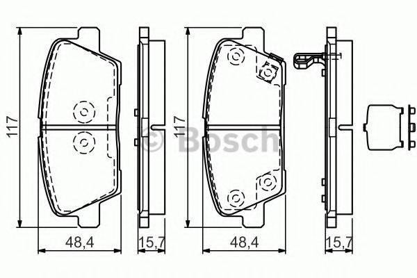 BOSCH 0986TB3189 Комплект тормозных колодок, дисковый тормоз