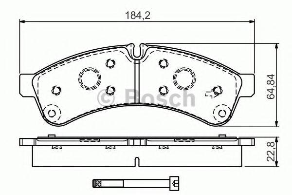 BOSCH 0986TB3191 Комплект тормозных колодок, дисковый тормоз