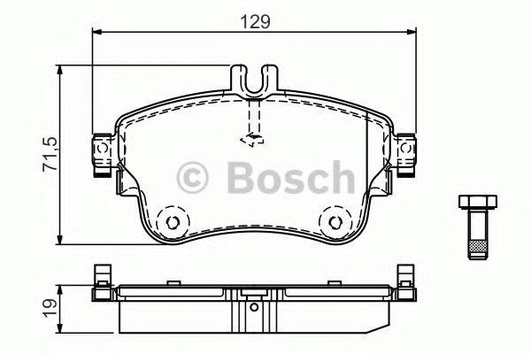 BOSCH 0986TB3194 Комплект тормозных колодок, дисковый тормоз