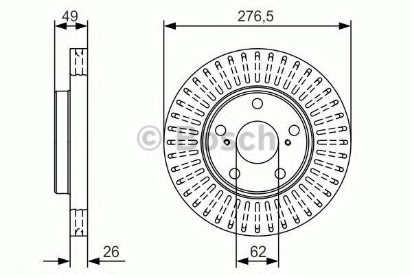 BOSCH 0986479A62 Тормозной диск