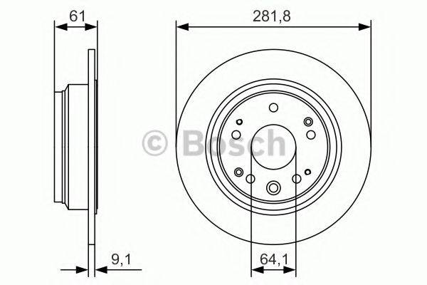 BOSCH 0986479A91 Тормозной диск